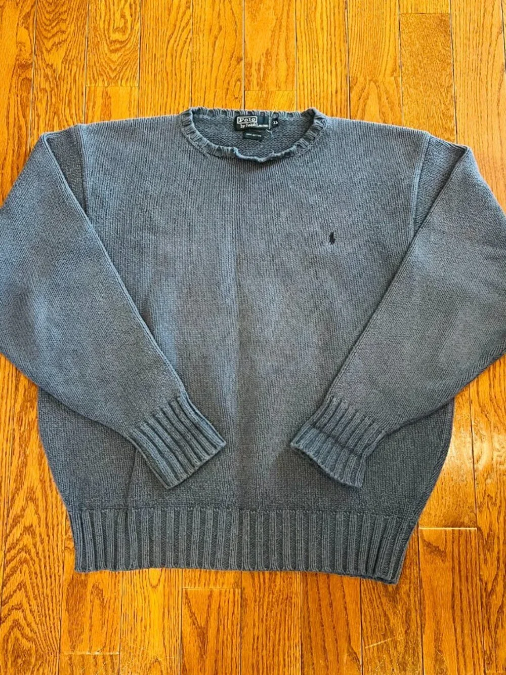 Vintage 90's Polo Ralph Lauren Men’s Cable Knit Fisherman Sweater Size XL Chunky